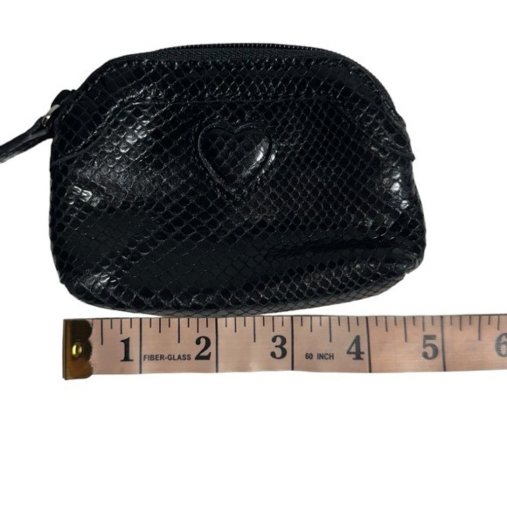 Brighton Black Leather Python Snakeskin Mini Wall… - image 5